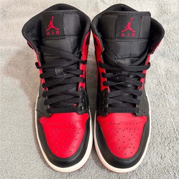 Jordan Other - Air Jordan 1 Mid “Bred” Black/Red Men’s Size 9